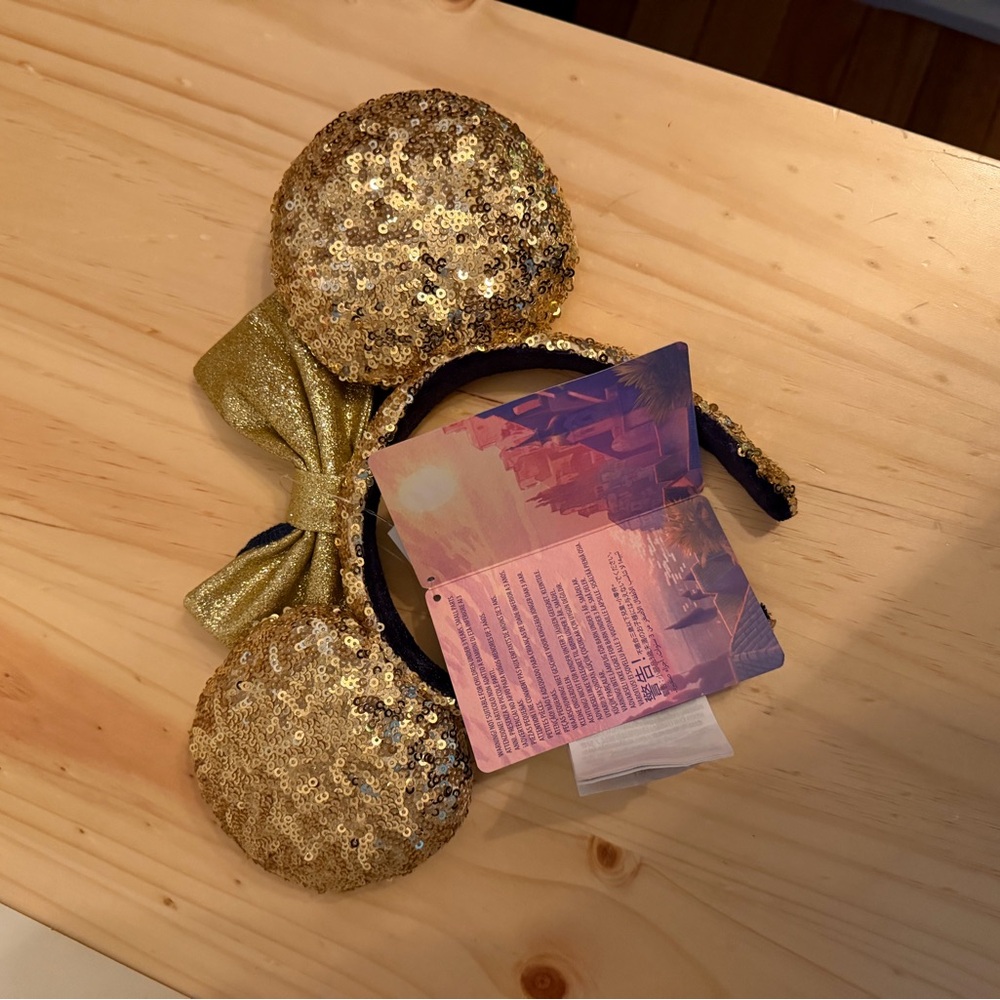 Disney Mouse Ears - Disney Wish Animated Movie - Gold Sequined Headband NWT - Picture 6 of 6
